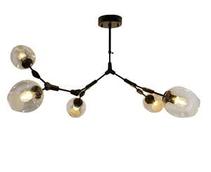 HAtom-5  horizontal schwarz(Molekül / Atom horizontal  Lamp)