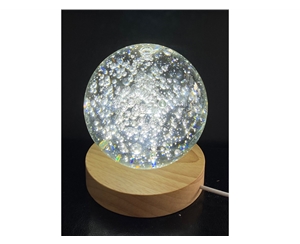 crystal ball with white or RGD color