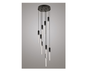 Kiki-9 rond zwart kristal