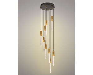 Kiki-9 rond gold kristal