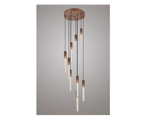 Kiki-9 rond  antike Bronze Kristall