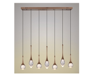 Crystal bubble-7 recht antique bronze